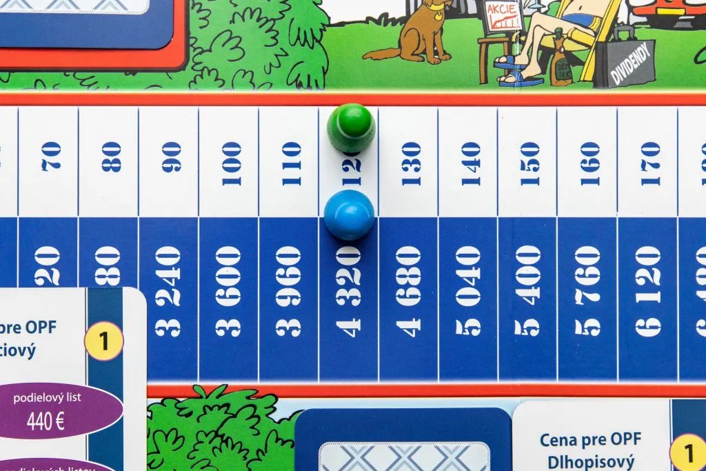 Finančná sloboda, stolová hra, ukážka herného plánu